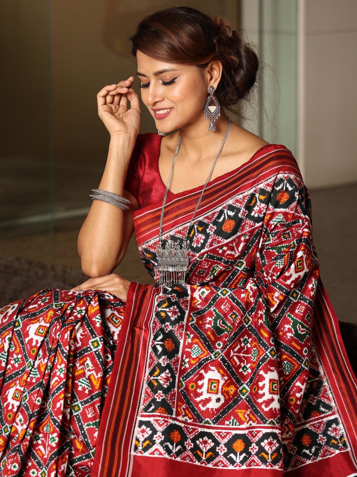 Double Ikaat Patola Saree