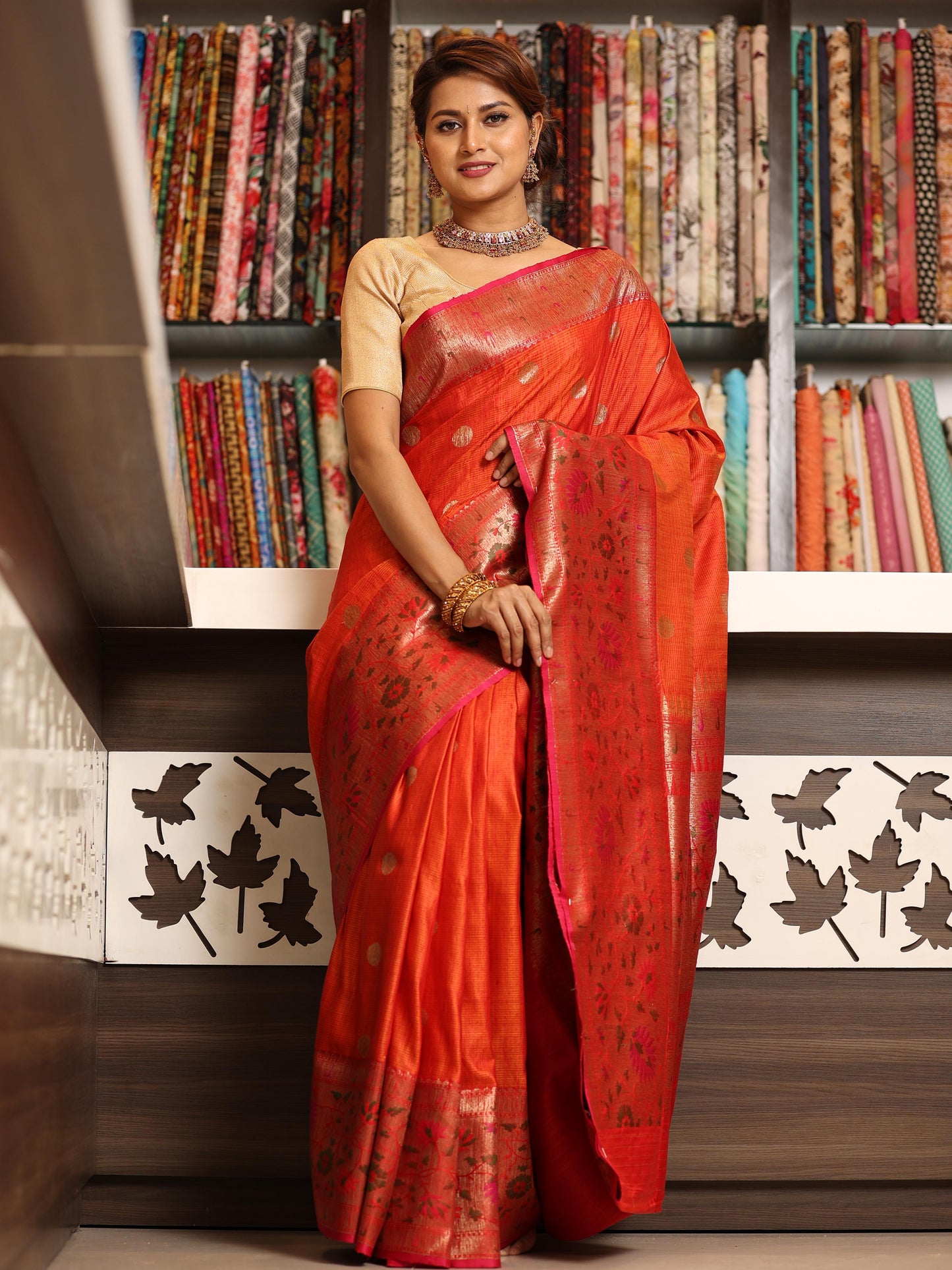 Banarasi silk paithani border pallu saree