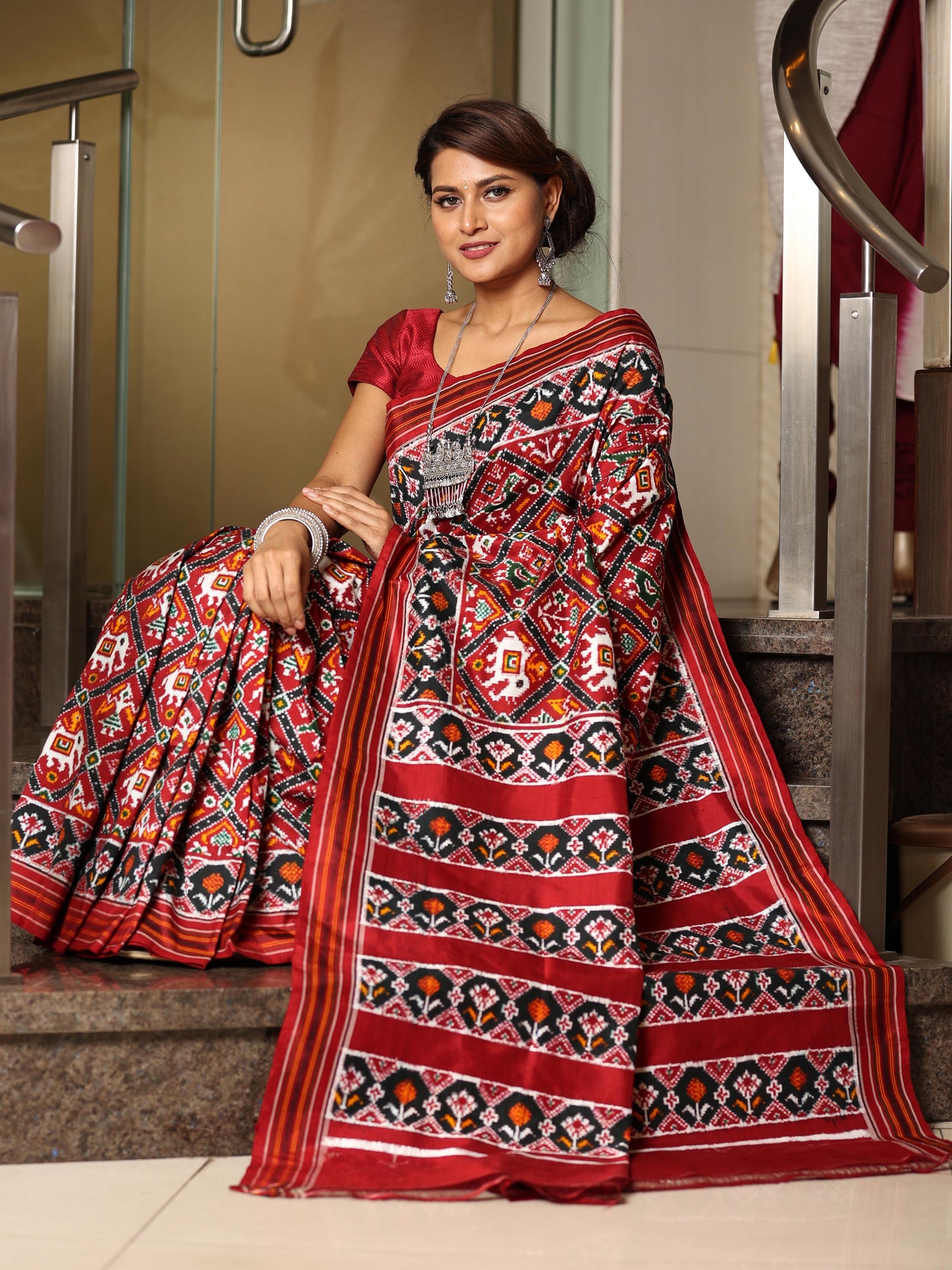 Double Ikaat Patola Saree